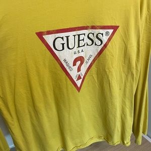 Long sleeve guess graphic tee